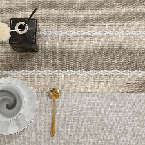 HOMBYS Solid Embroidery Oval Tablecloth with Tassels for Oval Table, 52 x 70 Inch Lace Dust-Proof Table Cover for Kitchen Dinning, Wrinkle Free Anti-Fading Tabletop Decoration thumbnail 5