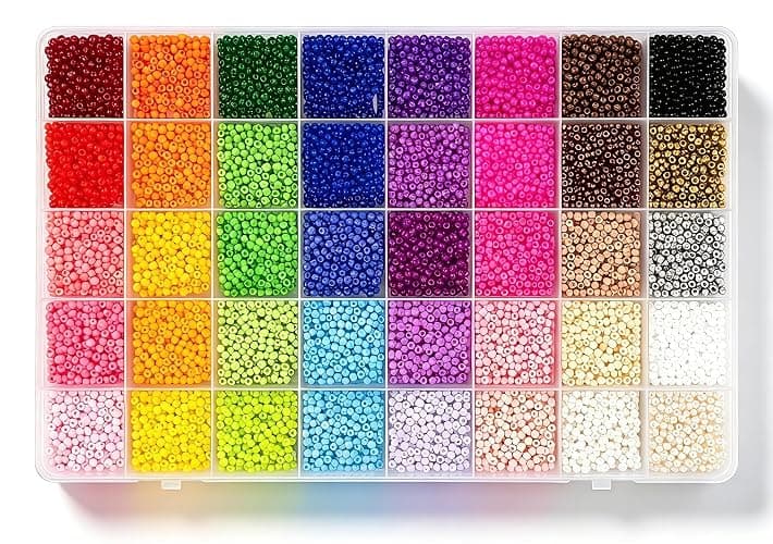 Ywmimn 40 Colors 3mm Seed Beads, 9000 PCS Glass Seed Beads Kit for Jewelry Making, Craft and Bracelet Making - Image 1