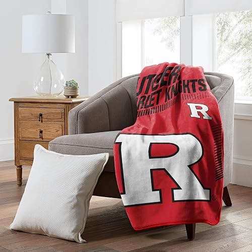 Rutgers Scarlet Knights 60" x 80" NCAA Officially Licensed Bed Blanket – Super Soft Lightweight Fleece Blanket for Game Day, Dorms, Couch, Travel & Tailgating Comfort - Image 1