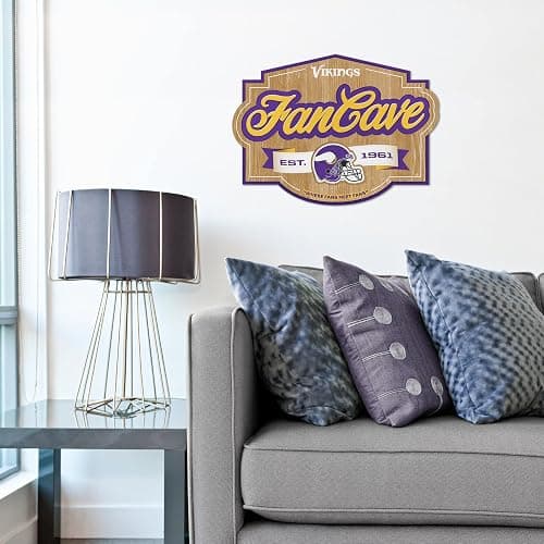 YouTheFan NFL Minnesota Vikings FanCave Wall Art | Ready-To-Hang, 3D Multi-Layered Construction, Floating Wall Mount Design, Great Fan Gift, Officially Licensed Artwork thumbnail 2