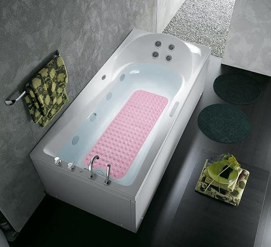 Bathtub and Shower Mats, Extra Long Non-Slip Bath Tub Mat 39 x 16 Inch, Machine Washable Bathmat with Suction Cups & Drain Holes for Bathroom Floor, Pink thumbnail 9
