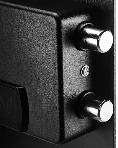 Amazon Basics Steel Home Security Electronic Safe with Programmable Keypad Lock for Documents, Jewelry, Valuables, 1.8 Cubic Feet, Black, 13.8"W x 13"D x 19.7"H thumbnail 7