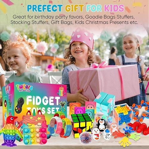 120 Pcs Fidget Toys Pack, Pop Sensory Party Favors Set Gifts for Kids Adults Boy Girl Stocking Stuffers Autistic Bulk Goodie Bag Filler Treasure Box Classroom Prizes School thumbnail 8