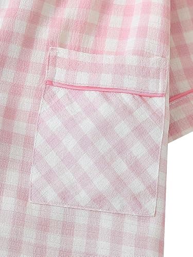 Remidoo Women's Floral Pj Set Short Sleeve 2 Piece Button Up Pajamas Sleepwear thumbnail 4