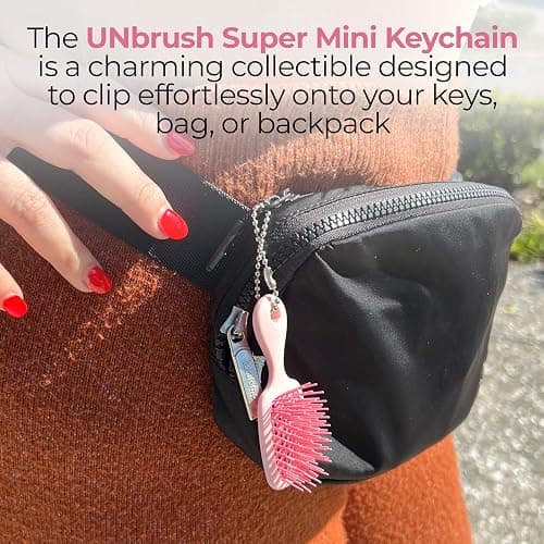 FHI Heat UNbrush Super Mini Hair Brush Keychain — Collectible Miniature Charm for Bags and Keys — Accessory for Beauty Lovers thumbnail 6