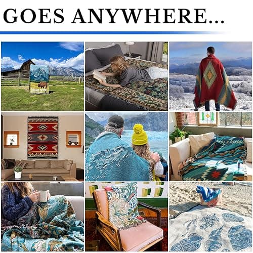 Pure Country Weavers Heart Breaker - Tattoo Design - Tapestry Throw Blanket Woven from Cotton - Made in The USA (50x60) thumbnail 8