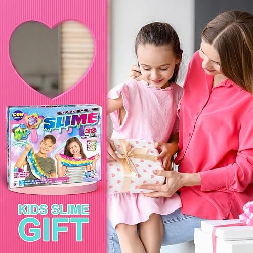 33 Cups Jumbo Slime Kit for Kids, FunKidz Premade Ultimate Slime Pack to DIY Soft, Cloud, Clear, Butter, Glitter, Glow in Dark Slime Making Kit Party Favors Gift Toys for Girls and Boys thumbnail 6