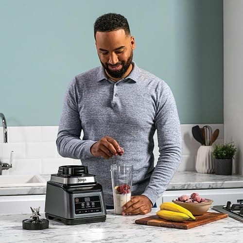 Ninja 2-in-1 Blender with 3 Automatic Programs; Blend, Max Blend, Crush, and 4 Manual Settings, 2.1L Jug & 700ml Cup, 1200W, Dishwasher Safe Parts, Auto-iQ, Black BN750UK thumbnail 9