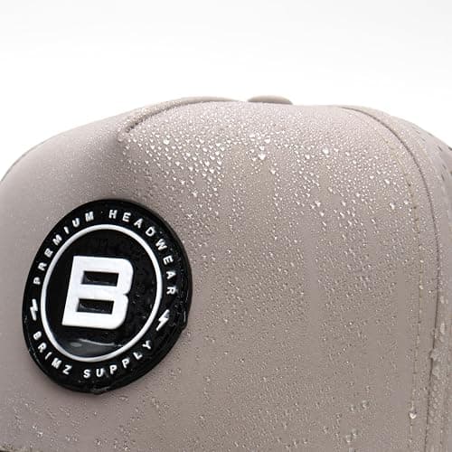BRIMZ Golf Performance Hat - Tee Holder & Magnetic Ball Marker - Breathable, Sweat & Water Resistant Golfing Snapback Hat - Brimz - Tan thumbnail 8