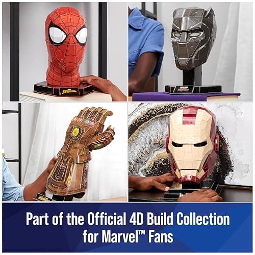 4D Build, Marvel Infinity Gauntlet 3D Puzzle Model Kit with Stand 142 Pcs | Thanos Desk Decor | Building Toys | 3D Puzzles for Adults & Teens 12+ thumbnail 6