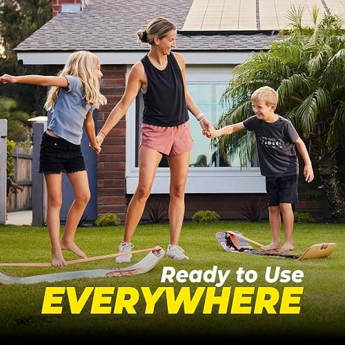 GIBBON SlackBoard - GiBoard Balance Board Kids & Adults - Slackline Balance Trainer - Slack Board Core Workout Equipment Home Gym Training - Standing Desk Exercise - Yoga, Agility, Pilates & More thumbnail 6