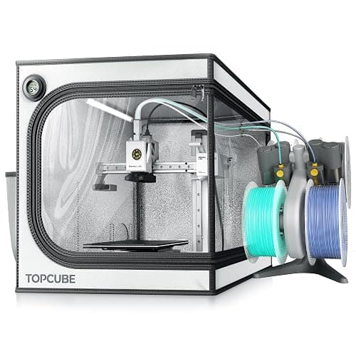 TOPCUBE 3D Printer Enclosure for Bambu Lab A1 Mini, Large Transparent Window Enclosure with LED Light, Fireproof Dustproof Noise Reduction Constant Temperature 3D Printer Cover, 460x460x550MM - Image 1