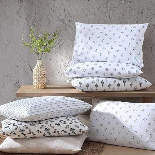 Wrangler - Bed Sheets, Breathable & Wrinkle Resistant Bedding, Includes Matching Sham & Pillowcases, Yellowstone Inspired Bed Sheets, Dorm Essentials (Foliage Beige, Queen) - Queen - Foliage Beige thumbnail 7