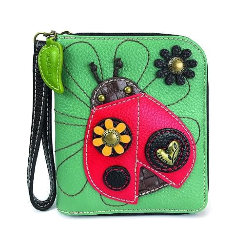 CHALA Teal Hobo Style ladybug Shoulder Purse with & Chala Ladybug Zip Wallet Combo Set thumbnail 6