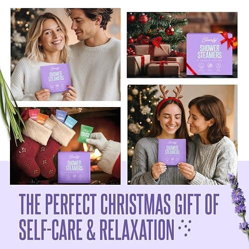 Cleverfy Shower Steamers Aromatherapy – Stocking Stuffers for Teen Girls, Women and Wife – Christmas Gifts for Teens and Women – White Elephant Gifts for Adults – 6 Tablets thumbnail 2