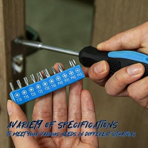 CARTMAN 39-Piece Home Tool Set Kit, Essential Household Hand Tools with Plastic Storage Case Blue thumbnail 6