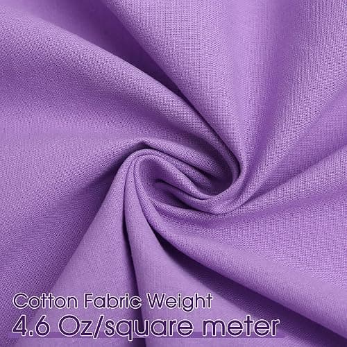 FFPDYBEST Purple Cotton Fabric, Natural 100% Cotton Poplin Fabric by The Yard 59 Inches Wide Lining Fabric for Sewing Apparel Cloth Soft Embroidery Quilting, 2 Yard thumbnail 2