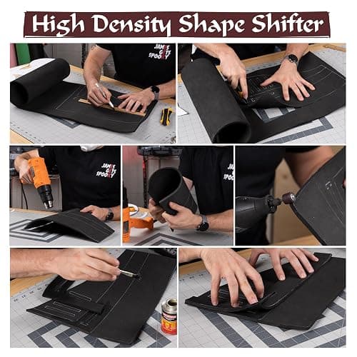 Shape Retention EVA Cosplay Foam 2mm (1mm-10mm) 14x39 inch Black or White High Density EVA Foam Sheets. Premium 85 kg/m3 Heat Shape Material for DIY Convention or Halloween Costumes by The Foamory thumbnail 5