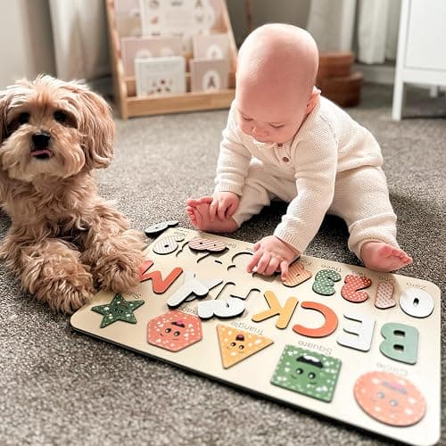 Zuzu Puzzle Puzzles for Toddlers Boy and Girl, Personalized Name Puzzle, 12 Month Toy, Gifts for 0 1 2 3 Years Old, Baby Gifts, Baby Shower, Christmas, New Babies Gift, 0 3 6 9 12 18 24 36 Months thumbnail 7