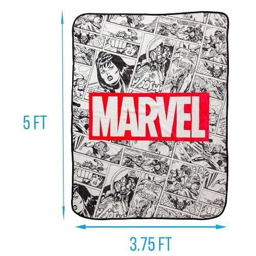 Silver Buffalo Marvel Avengers Retro Vintage Comics Panel 45" x 60" Fleece Throw, Soft and Cozy Blanket, 250 GSM thumbnail 3