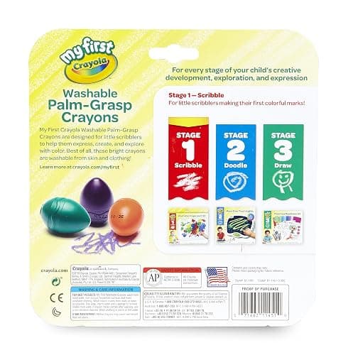 Crayola; My First Crayola; Palm-Grip Crayons; Art Tools; 6 Count; Designed for Toddlers thumbnail 4