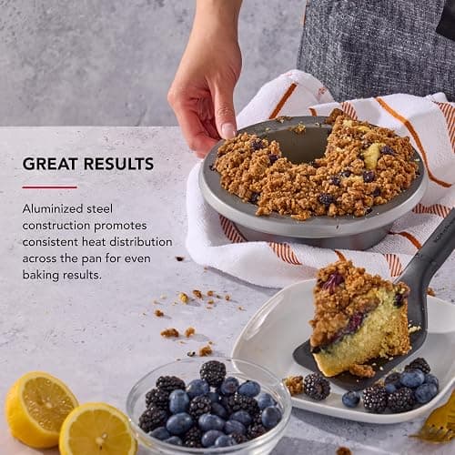KitchenAid Nonstick Swiss Engineered Aluminized Steel Round Cake Pan, Dishwasher Safe, Contour Silver, 6 Inch thumbnail 4