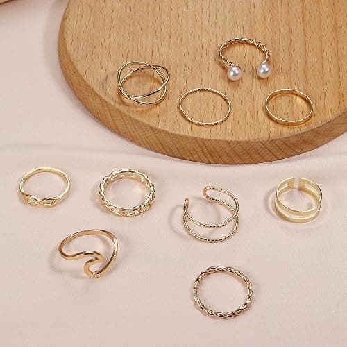 Thunaraz Gold Jewelry Sets for Women Trendy Gold Accessories Gold Necklace and Bracelet Set Gold Jewelry Pack thumbnail 8