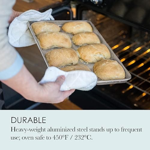 Chicago Metallic Commercial II Traditional Uncoated True Jelly Roll Pan, Make jelly rolls, cookies, pizza, one-pan meals, and more, 15-Inch by 10-Inch thumbnail 5