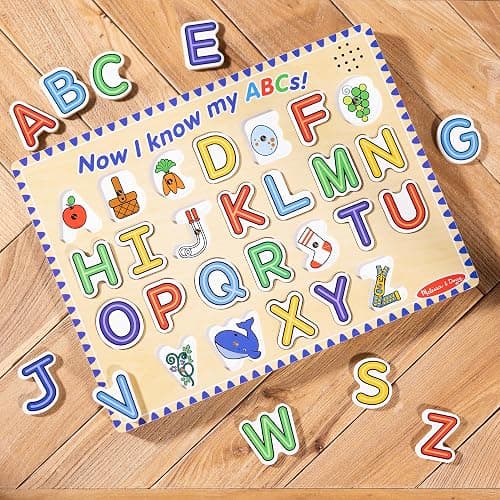 Melissa & Doug Wooden Alphabet Sound Puzzle - Wooden Puzzle with Sound Effects (26 pcs) - FSC Certified thumbnail 10