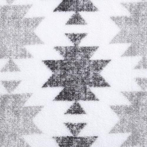 Wrangler - Blanket, Super Soft Sherpa Bedding, Yellowstone Inspired Throw Blanket for Couch or Bed (Canyon Ikat Grey, 50" x 60") thumbnail 3