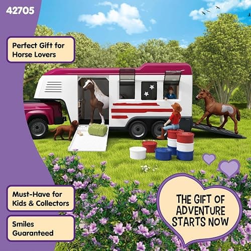 Schleich Horse Club - 119 PC Lakeside Truck and Trailer Playset With 2 Horse Figurines, 2 Poseable Rider Figures and Accessories - Interactive Play for Girls and Boys - Toys for Kids Ages 5+ | 42705 thumbnail 7