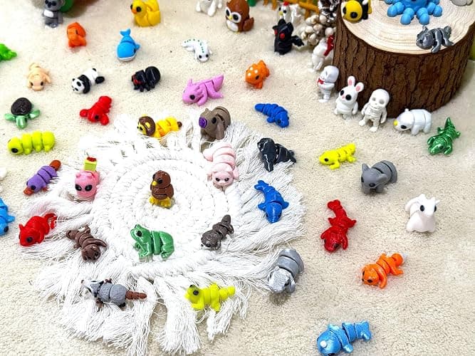 60Pcs Random 3D Printed Animals,Mystery Pack Articulated Figurines Fidget Toy,Gifts for Kids Graduation Rewards,Easter Egg Stuffers,Christmas Birthday Gifts thumbnail 6