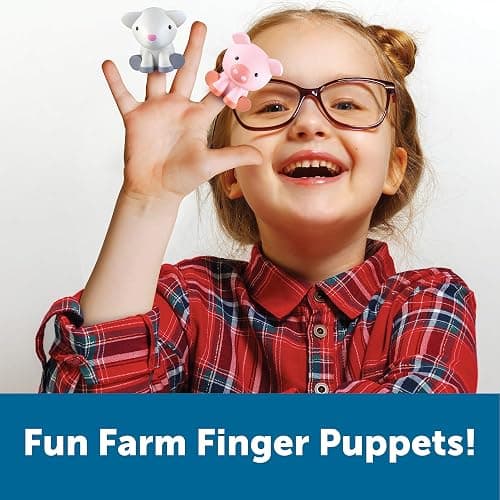  Learning Resources Official Peekaboo Learning Farm - Toddler Toys Activities, Travel Sensory Animal, Montessori, Finger Puppets, Birthday Gift For Boys And Girls, Fine Motor Games thumbnail 3