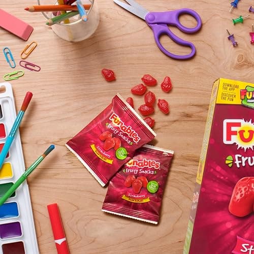 Funables Fruit Snacks, Strawberry Fruit Flavored Snacks, 0.8 Ounce Pouches (22 Count) thumbnail 6