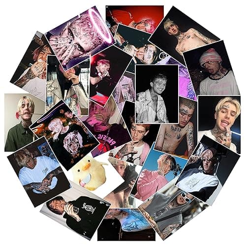 Lil Peep Premium 25 PC Vinyl Stickers Decal Set - Image 1