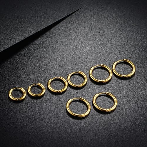 316L Surgical Stainless Steel Huggie Hoop Earrings 6mm 8mm 10mm 11mm 12mm 14mm Hypoallergenic Earrings Hoop Cartilage Helix Lobes Hinged Sleeper Earrings For Men Women thumbnail 5