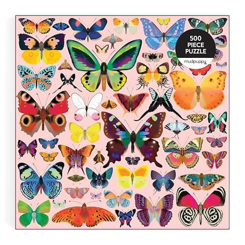Mudpuppy Brilliant Butterflies – 500 Piece Family Jigsaw Puzzle with Colorful and Fun Illustrations of Beautiful Butterflies for Children Ages 8 and Up thumbnail 3