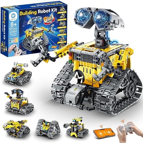 Sillbird Robot Building Kit with Remote Control Gifts for Kids Boys Ages 8-13, Coding STEM Robotic Technic Racer Car Toys for Birthday, Build 6in1 Model with 631 Pieces - Image 1