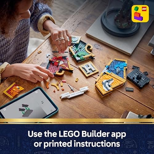LEGO Harry Potter Hogwarts House Crest Toy - 3D Wall Art Model w/Animals - Kids' Room Decor - Birthday Gift Idea for 12+ Year Old Girls, Boys & Teenage Fans - 76462 thumbnail 7