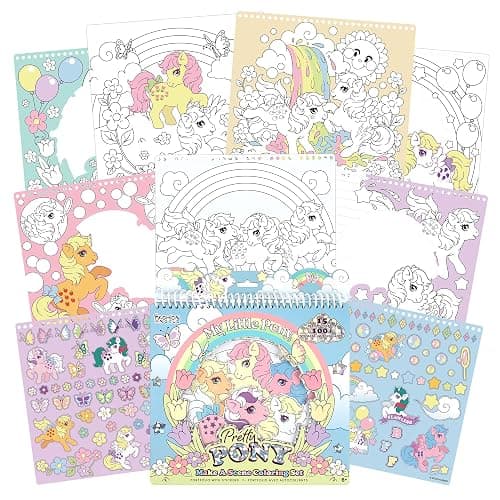 Fashion Angels My Little Pony Pretty Pony Make a Scene Portfolio, Kids Activity Book with 15 Sketch Pages & 100+ Stickers, Arts & Crafts Gift for Girls thumbnail 2