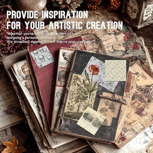 slapaflife 450 PCS Vintage Scrapbook Supplies Junk Journal Supplies, Scrapbook Supplies Kit Include Flowers for Scrapbooking, Planner, Craft Supplies thumbnail 6