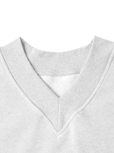 Remidoo Oversized Sweatshirt for Women V Neck Sweatshirts Casual Fleece Long Sleeve Pullover Top thumbnail 4