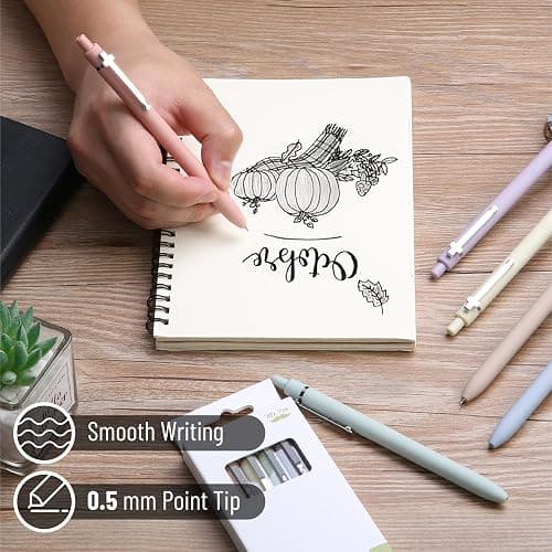 Mr. Pen- Bible Journaling Pens, 6 Pack, Black Ink, Retractable Gel Pens 0.5 mm, Soft Pastel Barrels with Silver Cross Clip, Smooth Writing for Bible Study, Journaling, Planning & Gifts for Women thumbnail 4