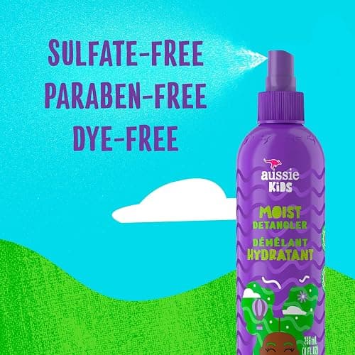Aussie Kids Moist Detangler for Kids, Dye Free & Paraben Free Hair Detangler Spray, 236 mL thumbnail 3
