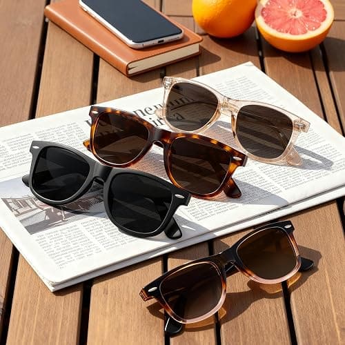 MEETSUN Polarized Sunglasses for Women Men Classic Retro Trendy Driving Sun Glasses UV400 Protection (3 Pack) thumbnail 8