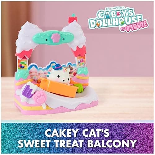 DREAMWORKS GABBY'S DOLLHOUSE The Movie, Cakey Cat's Sweet Treat Balcony with Toy Figure & Dollhouse Accessories, Kids Toys for Girls & Boys Ages 3 and Up thumbnail 6