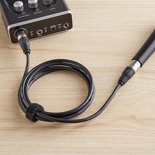 Amazon Basics XLR Male to Female Microphone Cable for Speaker or PA System, All Copper Conductors, 6MM PVC Jacket, 6 Foot, Black thumbnail 6