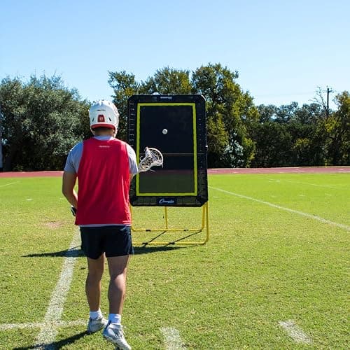 Champion Sports Deluxe Lacrosse Target: Ball Return Bounce Back Net Set for Professional, College and Grade School Training & Drills thumbnail 8