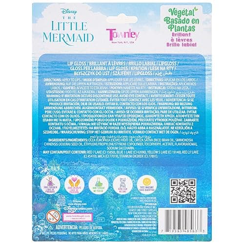 Disney The Little Mermaid 7 Piece Vegan Plant Based Party Favor Lip Gloss Makeup Set for Girls Kids Toddlers, Toys Gift for 3 4 5 6 7 8 9 10 11 12 Years Old Kid thumbnail 9