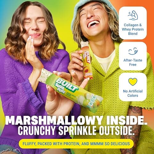 BUILT Bar Sour Puff Protein Bars - Variety Pack - 16g Protein Snack Bars with Collagen - Calorie Conscious & Gluten Free - 12 Count thumbnail 9
